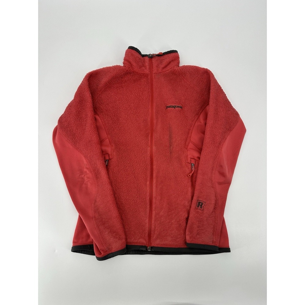 Patagonia Polartec R2 Jacket Women's Small Fleece Full‎ Zip Sweater Coat Salmon